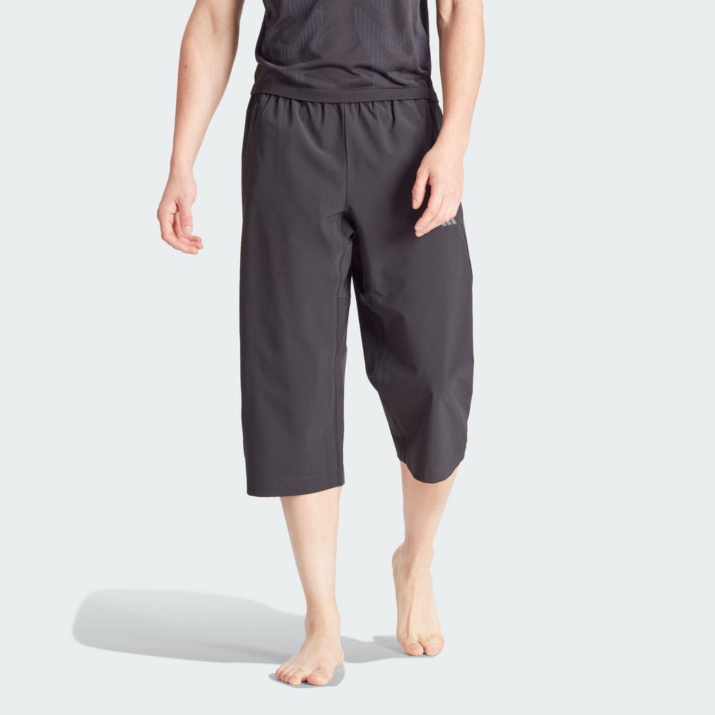 Adidas Farm Rio Yoga 3/4 Knit Pants Men Bottoms Black IS8024