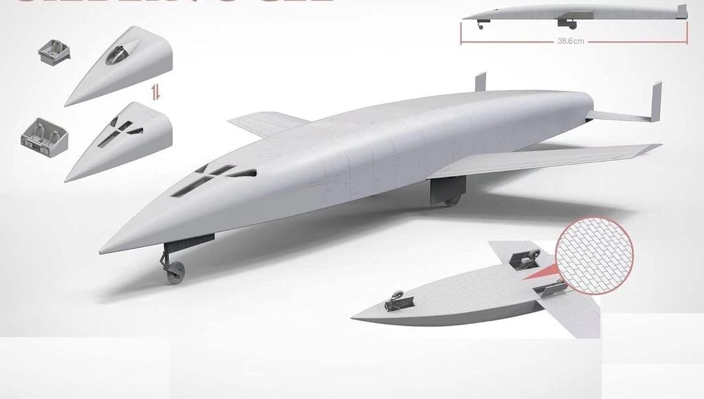 Tacom German Army Zilber Vogel Ballistic Flying Bomber 2 In 1 Plastic Model TKO5017 Molding Color 1/72