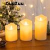 Flameless Votive Candles Battery Operated LED Tea Lights Electric Fake Candle with Moving Wick Wedding Party Decor Candles Lamps