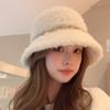 Fisherman Hat Women's Autumn Winter Plush Warm Basin Hat Bucket Cap