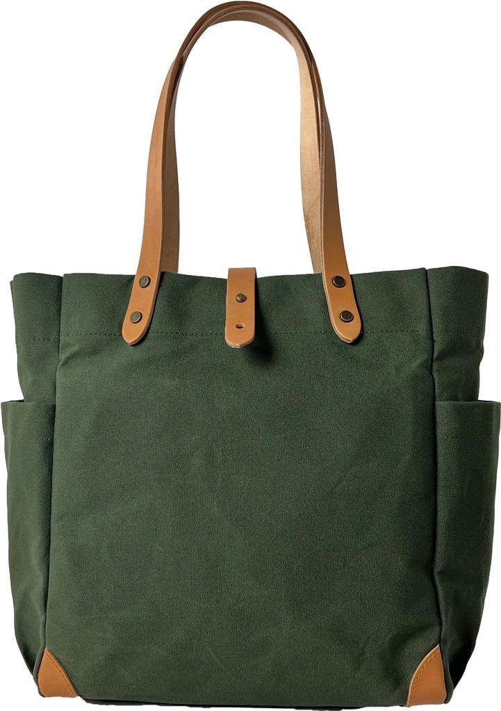 Hanpu Kobo Tote Bag Canvas Tote Made In Japan Domestic Canvas A4 Multifunctional Paraffin Processed 3J10 Khaki (M) Women's Men's