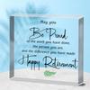 1 Piece Acrylic Retirement Plaque, Personalized Gift, Suitable for Teachers, Colleagues - Retirement Decoration with Stand
