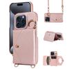 Phone Case With Artificial Leather For IPhone 15 14 Plus 13 12 11 Pro Max With Long Lanyard Crossbody Bag Shockproof Cover, With Mirror