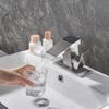 Bathroom Basin Faucet Digital Display Sink Mixer Faucet Hot Cold Sink Tap Waterfall Deck Mounted Bathroom Basin Mixer Tap