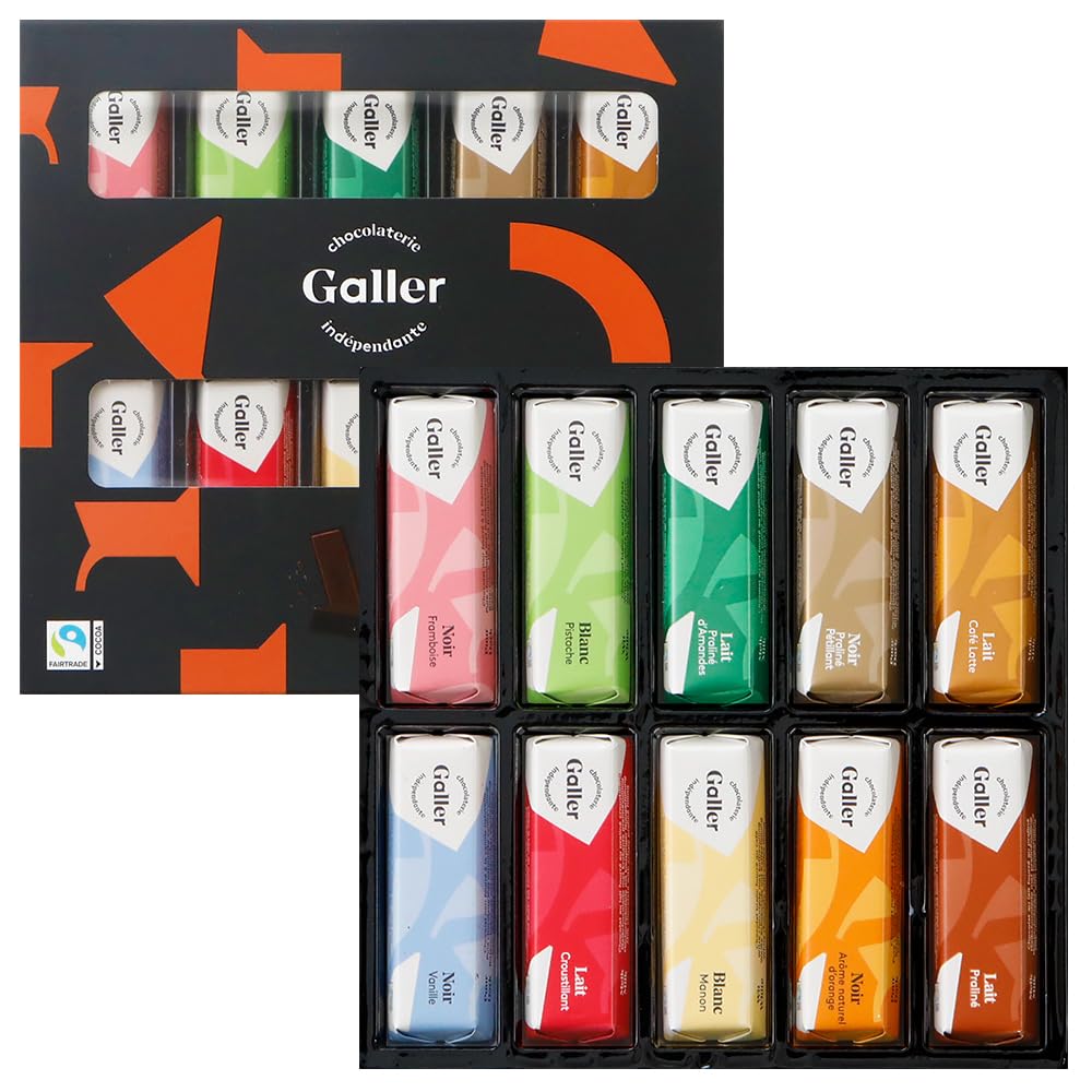 Galler Galley Chocolate Gift Mini Bar 10 Pieces 2025 New Day Sweets Souvenir Popular Sweets Present Luxury Chocolate Individually Wrapped Year's