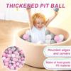 100Pcs/Set Colorful Pit Ball 3 Colors Thickened PE Crush Proof BPA Phthalate Free Safe Indoor Outdoor Baby Toddler Kids Round Ocean Ball Pool Toy Kit
