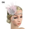 Women Beaded Flapper Performance Headwear Elastic Hair Accessories Vintage Masquerade Party Headpiece Cosplay