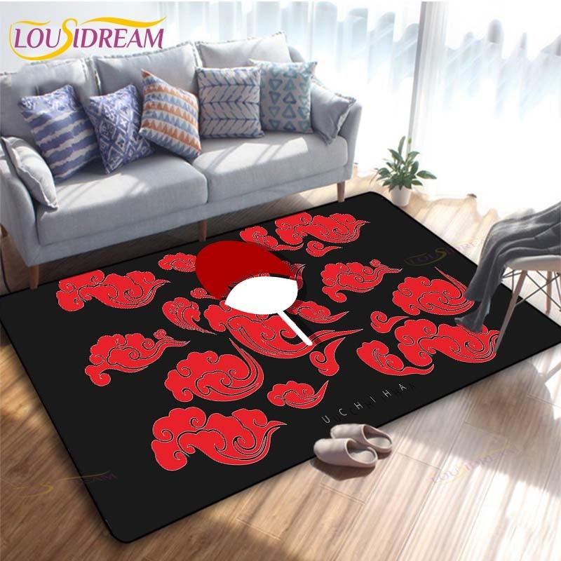 Anime Naruto 3D Printing Rug for Kitchen Doormat Bedroom Carpets for Living Room Laundry Bathroom Non-slip Floor Mat