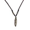 1PC Portable Natural Tibet Bead Good Luck Gift  Versatile Nine Eye Tibet Dzi Pendant Choker Nacklace