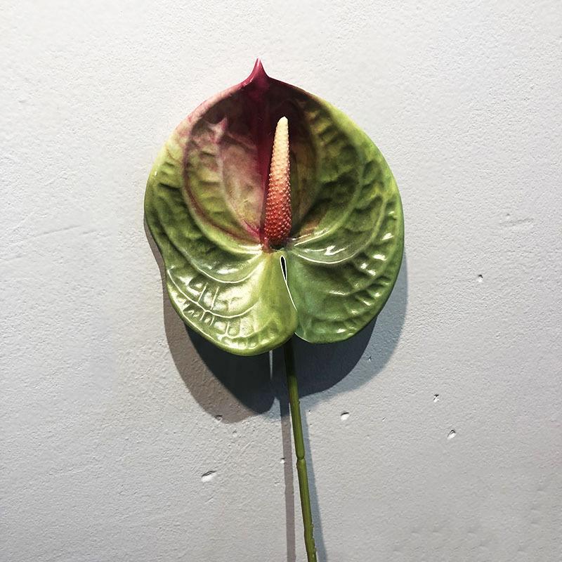 57CM Plastic Fake Single Stem Anthurium Artificial Flowers Artificial Anthurium