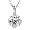 Temperament Fashion Flower Eternal Flower Pendant Necklace Fashion Women's Silver Plated Jewelry