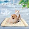 Pet Cooling Mat Dog Ice Silk Cooling Pad Washable Sleeping Mat Summer Dog Bed with Raised Edges for Cats Hot Days Use