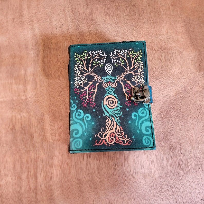 Mother of Earth Leather Journal, Notebook, Leather Sketchbook, Wedding Gift, Dream Journal, Travel Dairy, Leather Dairy.