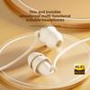 In-ear Sleep Earphones Wire-controlled Earbuds for Side Sleep Without Pressure Ear Wired Earphones Soundproof Noise Cancelling Sleep Earphones