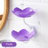 Creative Lotus Flower Soap Box 2 Tier Serving Tray Utensil Holders Suction Wall Tray Floral Soap Dish Shelf Holders Soap Holder