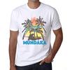 Men’s Vintage Tee Shirt Graphic T Shirt Summer Triangle Mundaka White