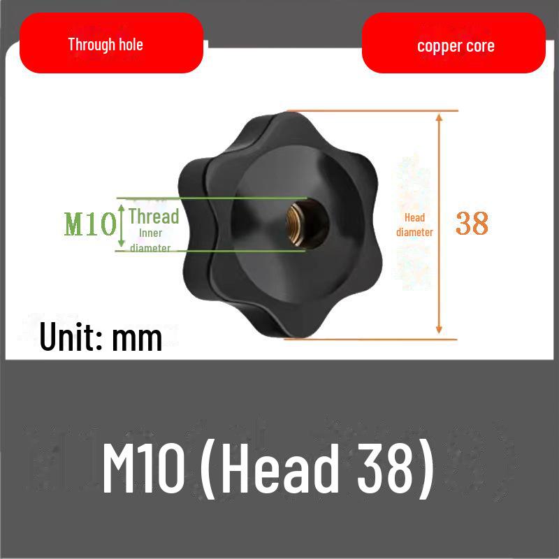 Plum Handle Nut Head Hand Screw for Through/Blind Holes, Sizes M4-M12