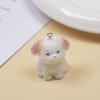 Resin Flocking Cute Three-dimensional Cat Keychain Pendant Car Key Chain Pendant Bag Pendant