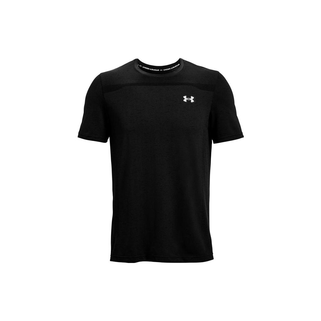 Under Armour Быстросохнущая футболка с коротким рукавом и бесшовным принтом логотипа, мужские топы, черные 1361131-001