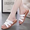 Women Open Toe Beach Shoes Women'S Hollow Solid Color Fashion Thick Soled Slippers Large Size Spring And Summer Sandalias