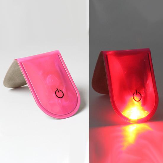 Светодиодный зажим, мигающий светильник, отражающая световая полоса, водонепроницаемая, на батарейках, компактный размер, легкий, для пешего туризма, бега, безопасный фонарь