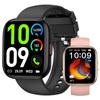 P114 Smartwatch: Bluetooth Calls, Info Alerts, Sleep Tracking, Waterproof Sports, Heart Rate & Blood Pressure Monitor for Couples & Ladies.