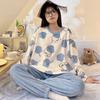 Fall and Winter Girls Warm Pajamas Homewear Suit Female Students Facecloth Cartoon Winter Coral Velvet Pajamas Homewear