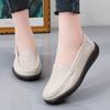 2024 Women's Flat Shoes Spring New Women Genuine Leather Shoes Non-slip Soft Bottom Loafers Slip On Moccasins Women Boat Shoes