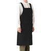 Bib Apron Bib Apron CT2577 Unisex Antistatic Durable Fabric Restaurant Uniform Black M [Seven Uniform] H-Shaped