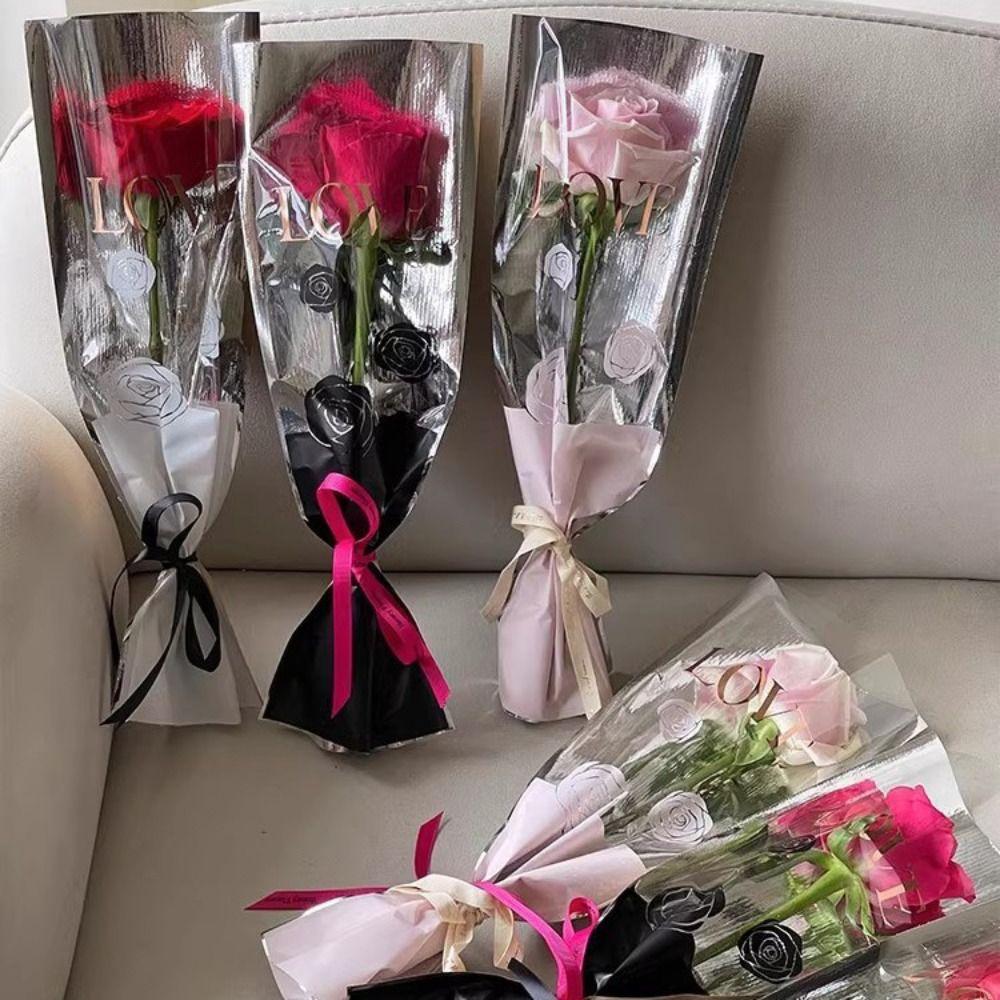 10Pcs Handmade DIY Bouquet Bag Waterproof Bouquet Packaging Bags Fashion Floral Wrappers  Weddings