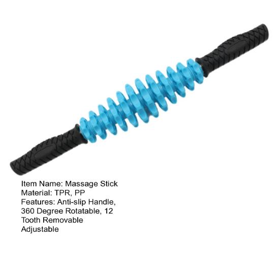 Useful Anti Cellulite Adjustable Gear Muscle Roller 12 Wheels Deep Tissue Stick for Home