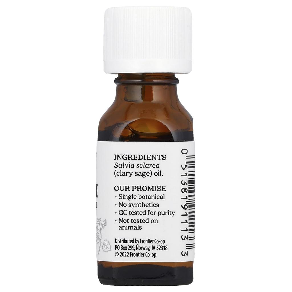 100% Pure Essential Oil, Clary Sage, Balancing, 15Ml (0.5 Fl Oz)