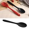 Durable Anti-rust Wear-resistant Ergonomic Handgrip Dining Silicone Non Stick Oval Spoon for Dorm Fruit Spoon