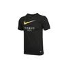 Great Unity Short Sleeve Breathable Sports Tee with Logo Print Men Tops Black DM7907-010