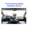 7 Inch Back Up Car Monitor with Sunshade Reversing Camera Screen Rotating HD LCD