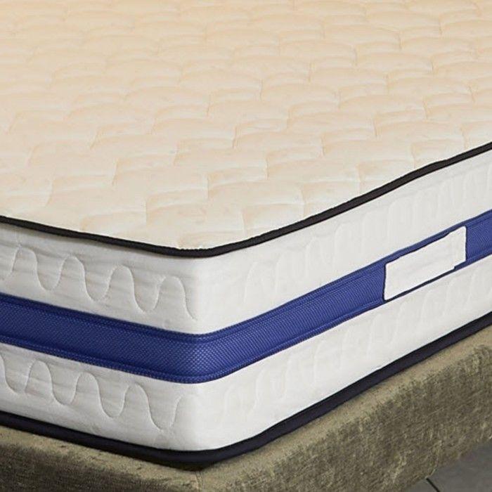 Matelas 180X200 Mousse Poli Lattex Indformable - Face Hiver avec - Face t avec Lin - Hauteur 29 cm - Soutien Ferme