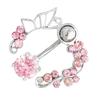 14G Butterfly Rhinestone Belly Barbell Button Ring Navel Body Piercing Jewelry