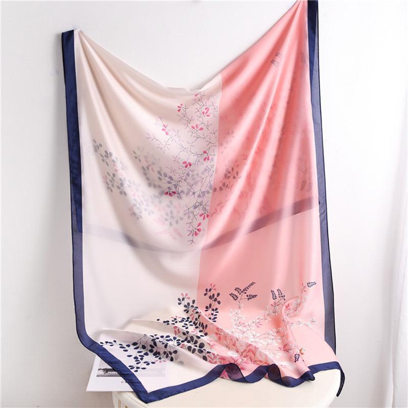 Spring Scarf Women's Luxury Design Polyester Material Smooth Scarf Soft Shawl Beach