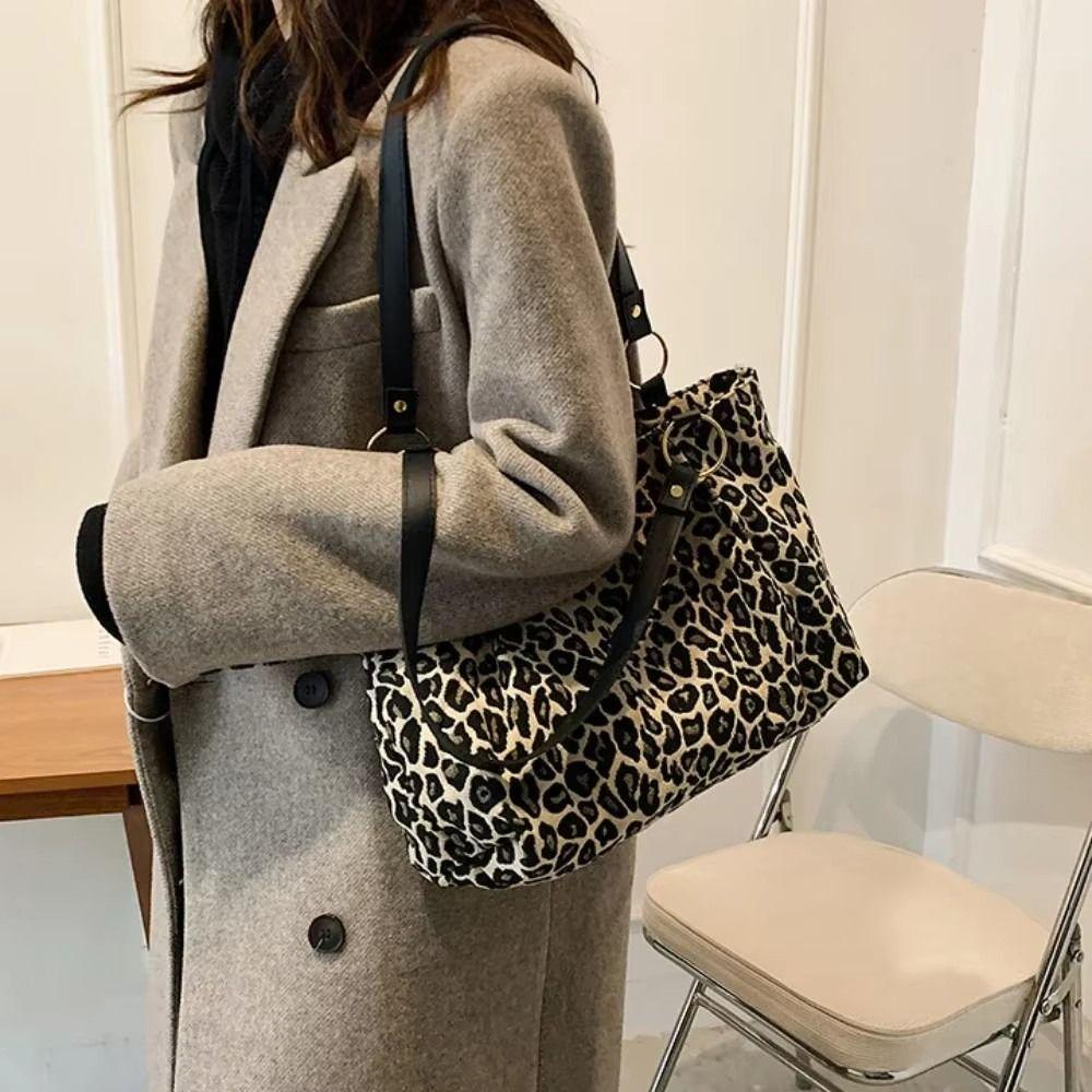 Y2k Single Shoulder Bag Street Style Women Handbags Fashion Leopard Tote Bag  Outdoor