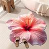 Floral Floor Mat Realistic 3D Visual Effect Flower Carpet Absorbent Floor