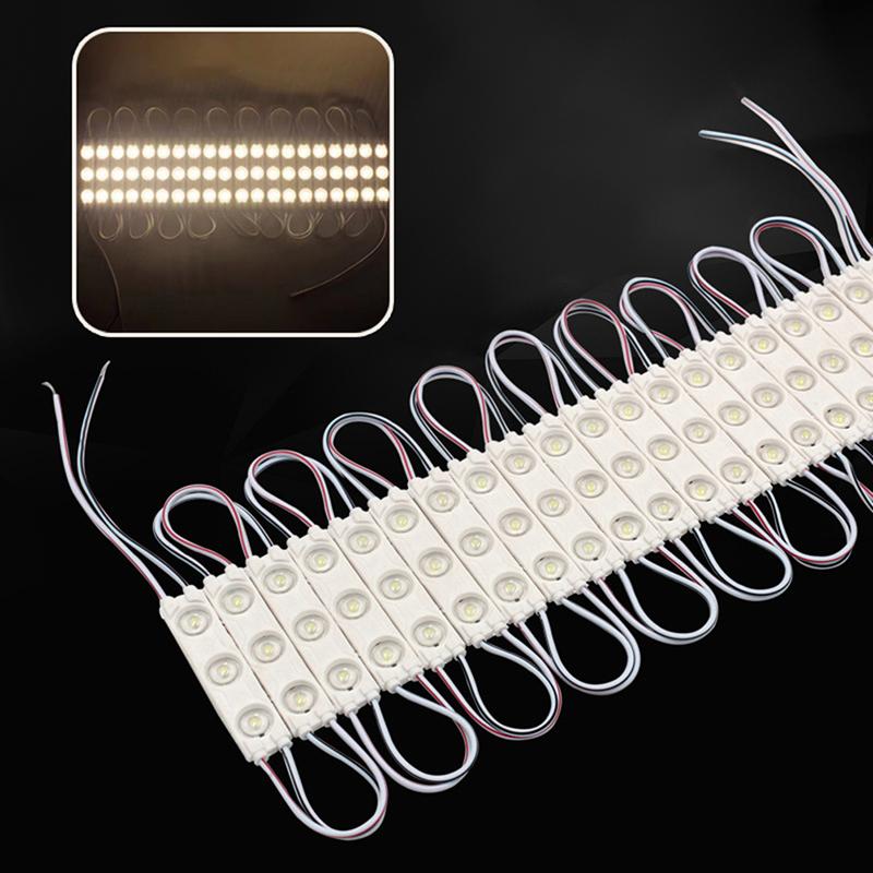 20Pcs Dc12V Smd 3 Led Module Injection Waterproof Ip67 Decorative 2835 Hard Strip Bar Light Lamp White Red Green Blue