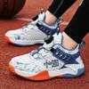 Boys' Sports Shoes 2025 Spring and Summer Mesh Rotating Button Children's Shoes Medium and Older Children's Running Shoes Double Net Basketball Shoes