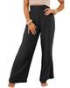 Textured High Waist Wide Leg Pants