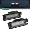 1Pair Car License Plate LED Lights 12V For VW Golf 4 5 6 7 MK4 MK7 Passat CC Polo Scirocco Skoda Seat Leon Ibiza Altea XL Suoerb