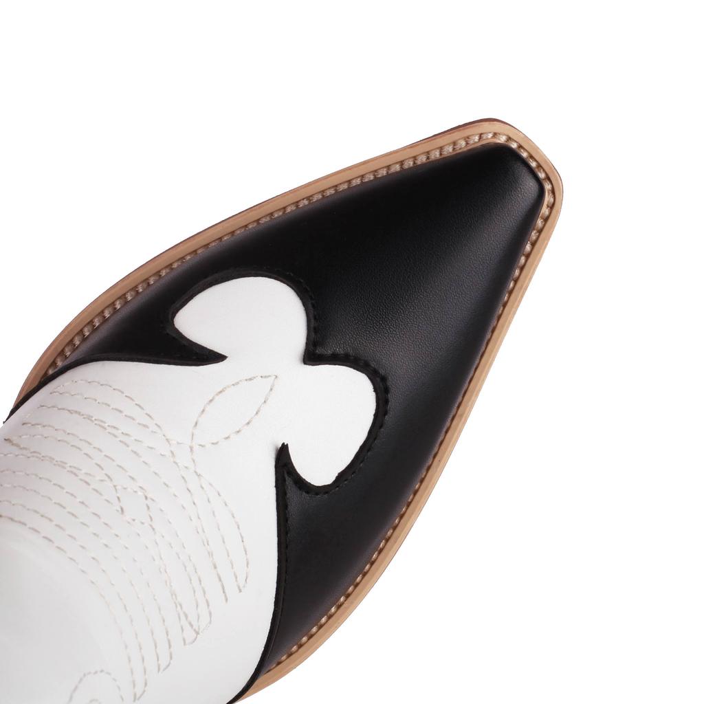 Krazing Pot PU Autumn Winter Shoes Thick High Heels Riding Boots European Design Embroidery Sewing Keep Warm Thigh High Boots