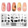1PC Stainless Steel Printing Nail Stamping Plates Manicure Leaves Maple Template Mold Xmas Snowflakes Nail Art DIY Decorations
