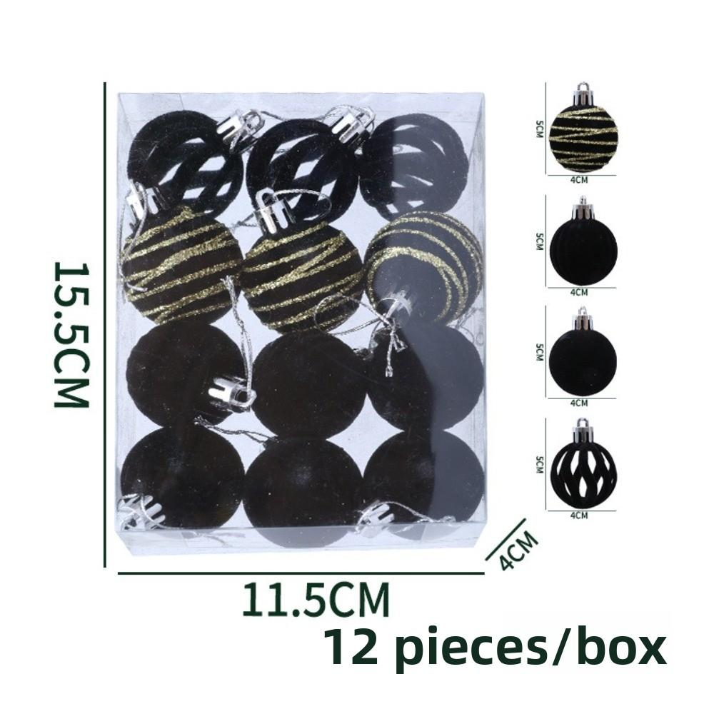 12pcs Creative Christmas Ball Pendant 6cm Xmas Tree Ornament New Bubble Balls Merry Christmas