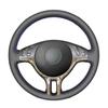 Black Artificial Leather Car Steering Wheel Cover for BMW E46 318i 325i 330ci E39 X5 E53 Z3 E36/7 E36/8 Sedan Series 3