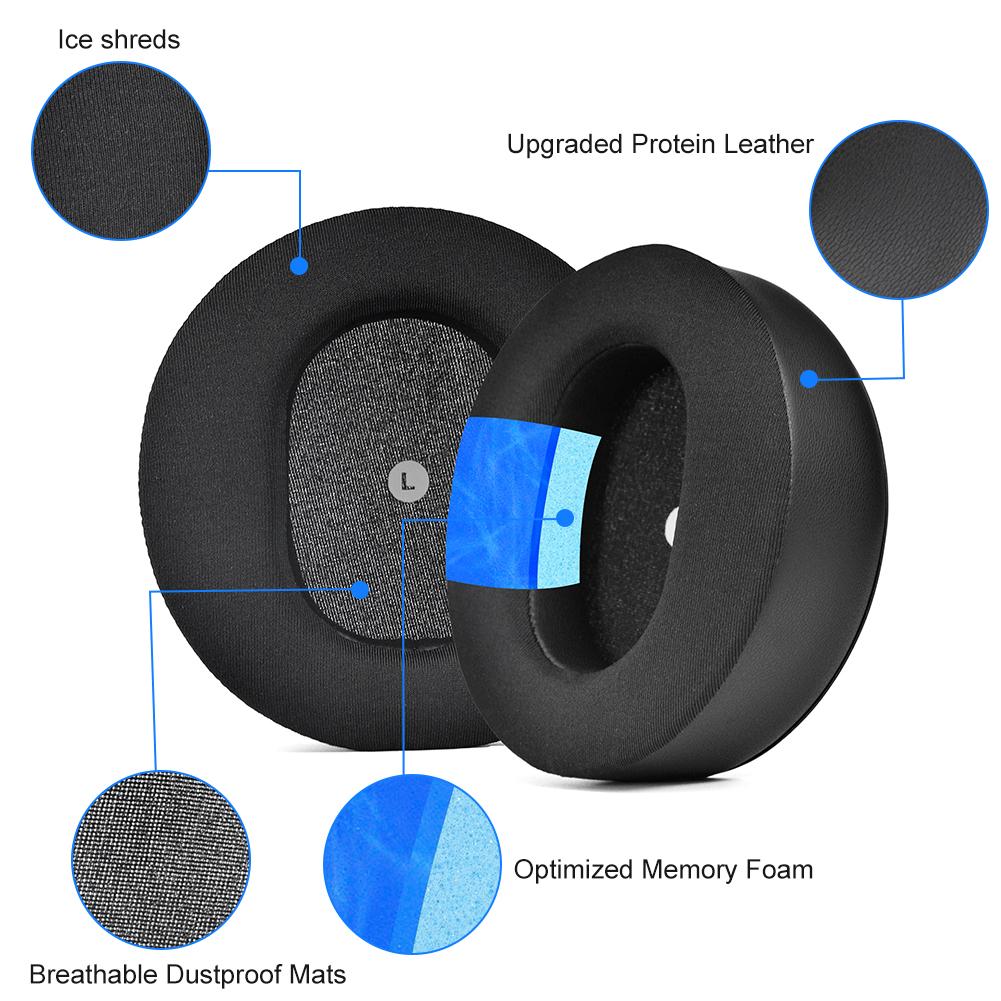Soft Ear Pads Replacement for Audeze Maxwell Headphone Cooling Gel Ear Cushions Pads Soft Memory Foam Earpads Ear Cushions Cover