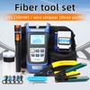 Optical Fiber Tool Set Fiber Cleaver Set Cold Cutting Tool Set with Optical Power Meter Red